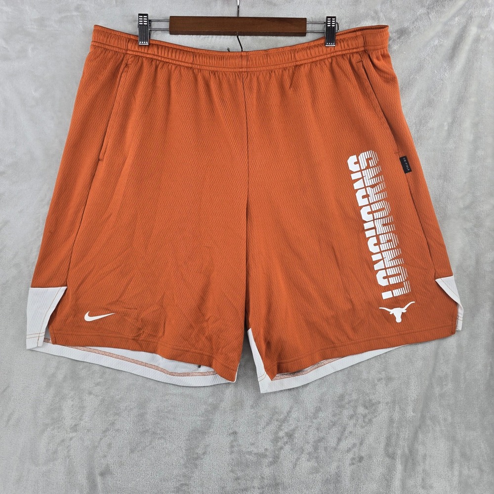 Nike‎ Texas Longhorns Shorts On-Field Basketball Training Gym Orange Size 2XL